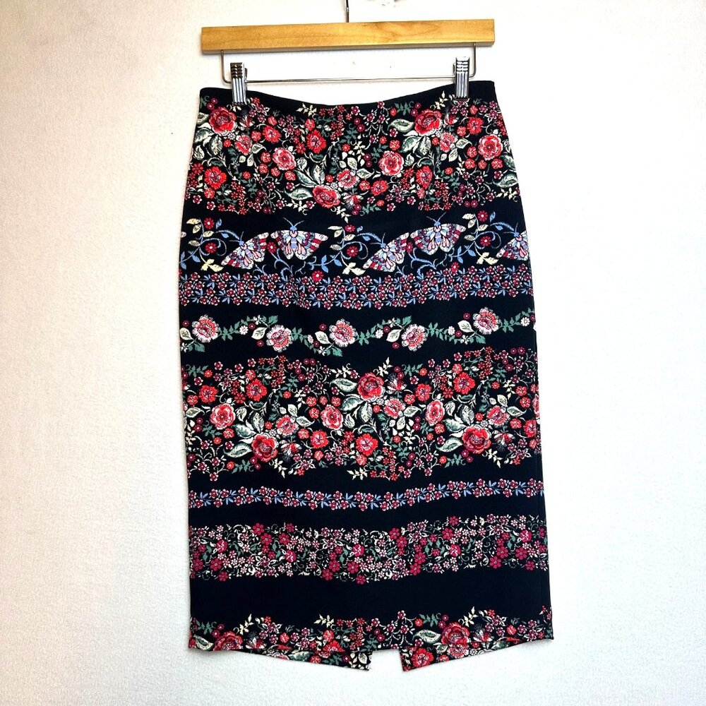 New York & Co. Dark Micro Floral Skirt Size 6 Whimsigoth Fairy Grunge Prairie